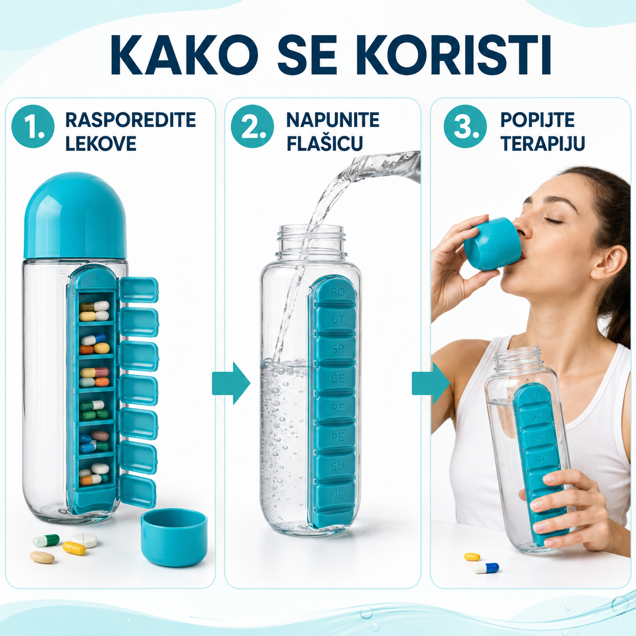 Flaša organizer za Lekove i Vitamine