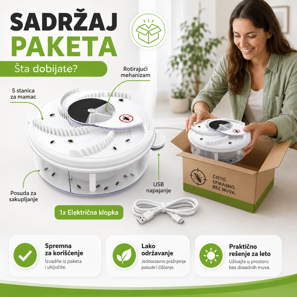 Električna Klopka za Muve i Ose
