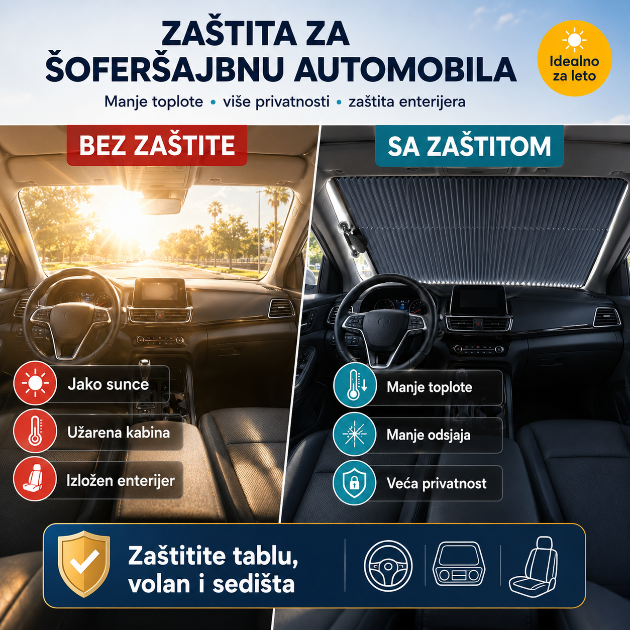 Roletna - Zaštita za Auto od Sunca