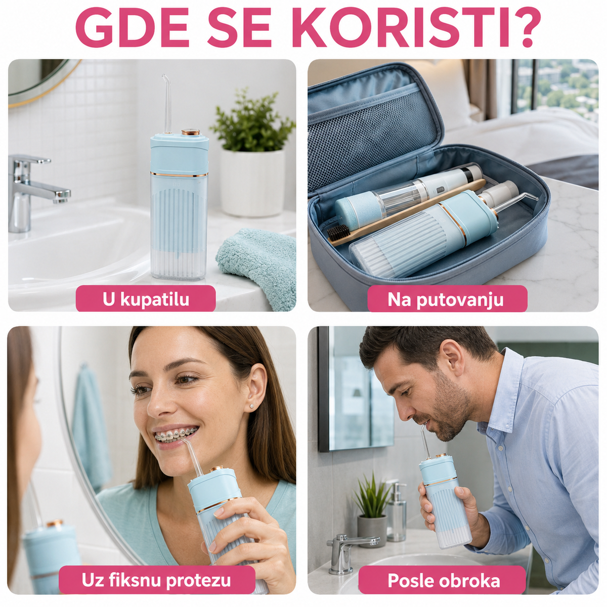 Bežični oralni irigator - temeljno čišćenje zuba