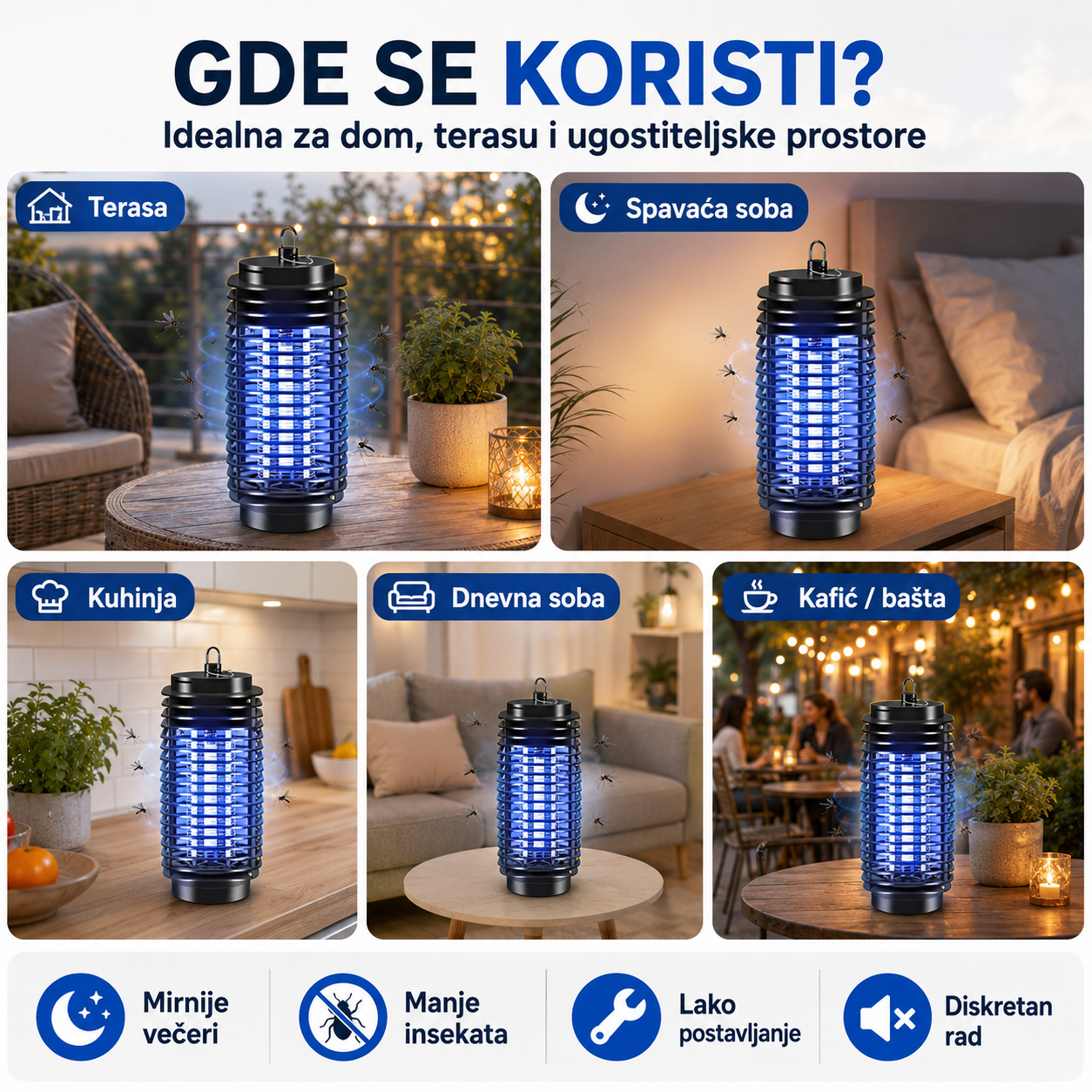 SafeInsekt 360 – Električna Zamka za Leteće Insekte