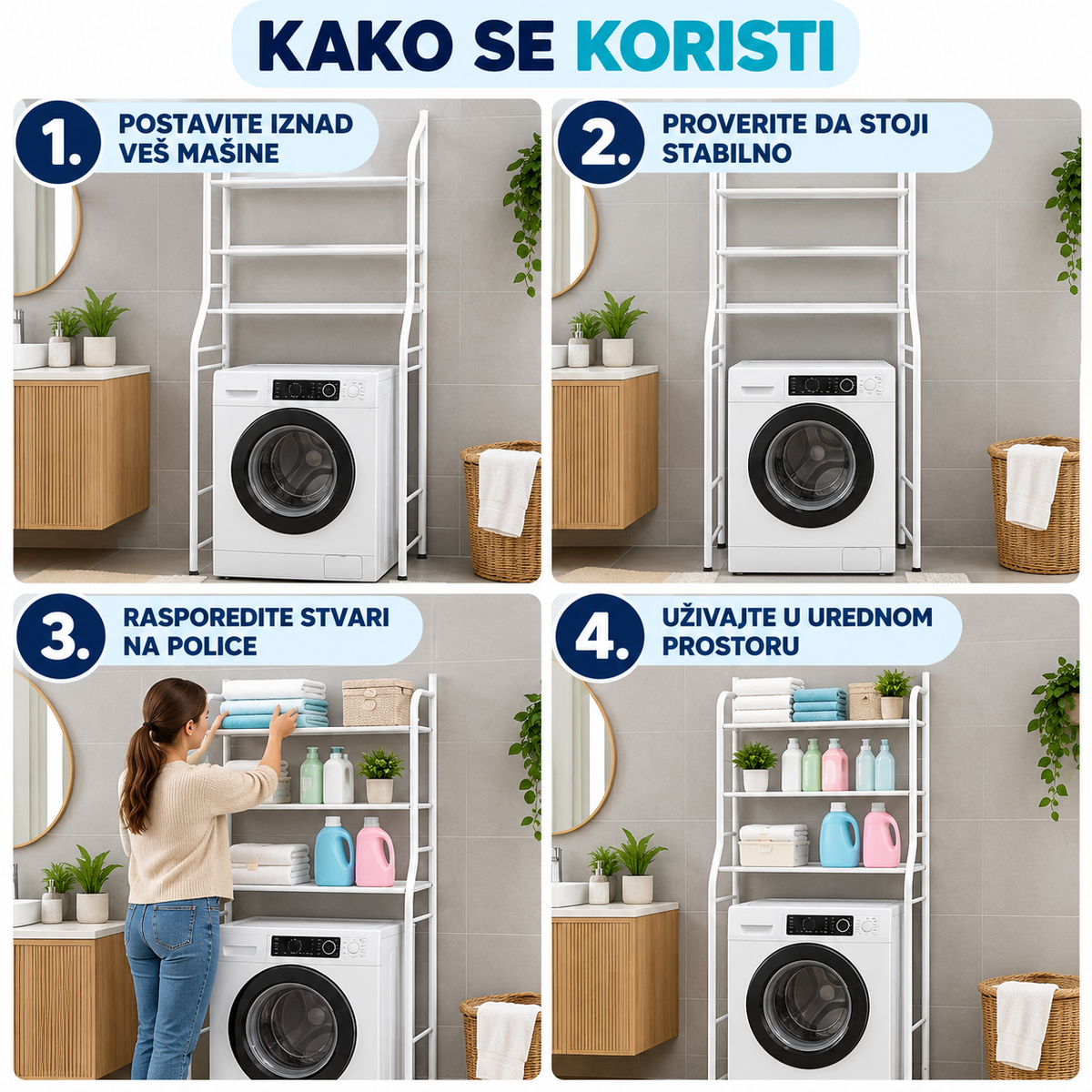 Polica iznad Ves Masine ili wc solje
