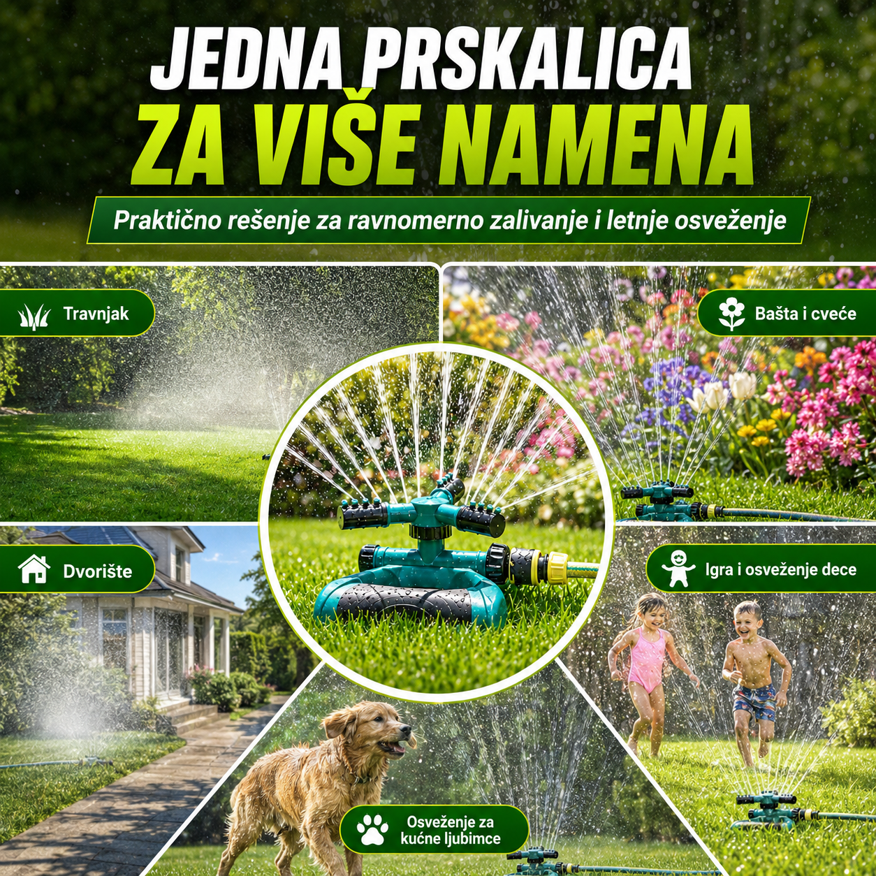 360° Automatska Rotirajuća Prskalica za Travnjak