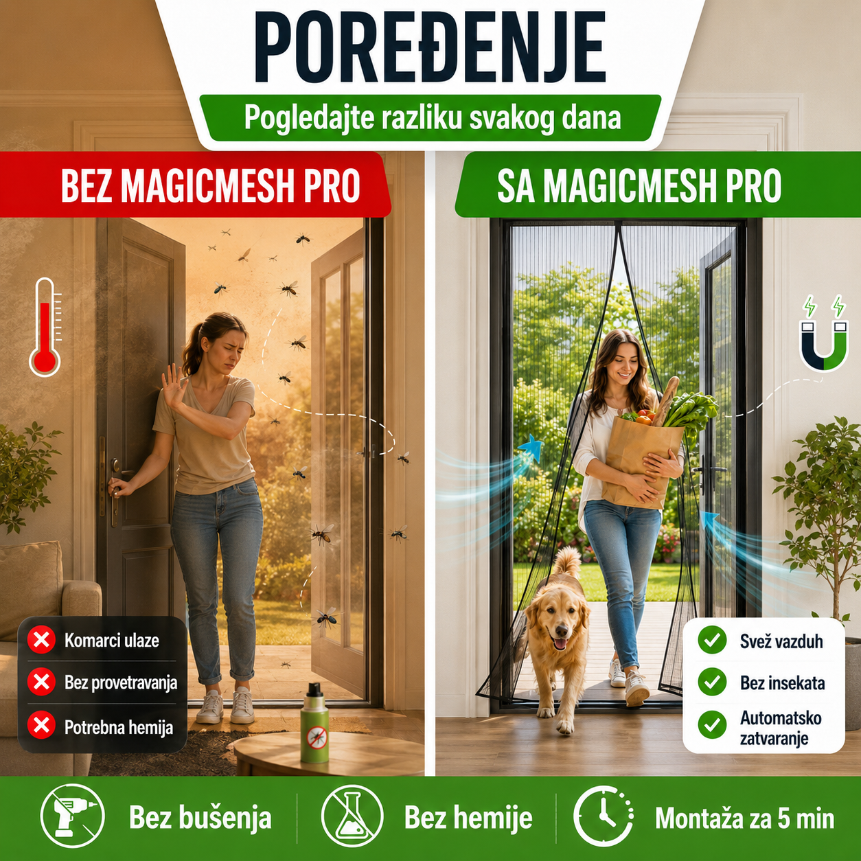 Magnetna Zavesa Protiv Insekata