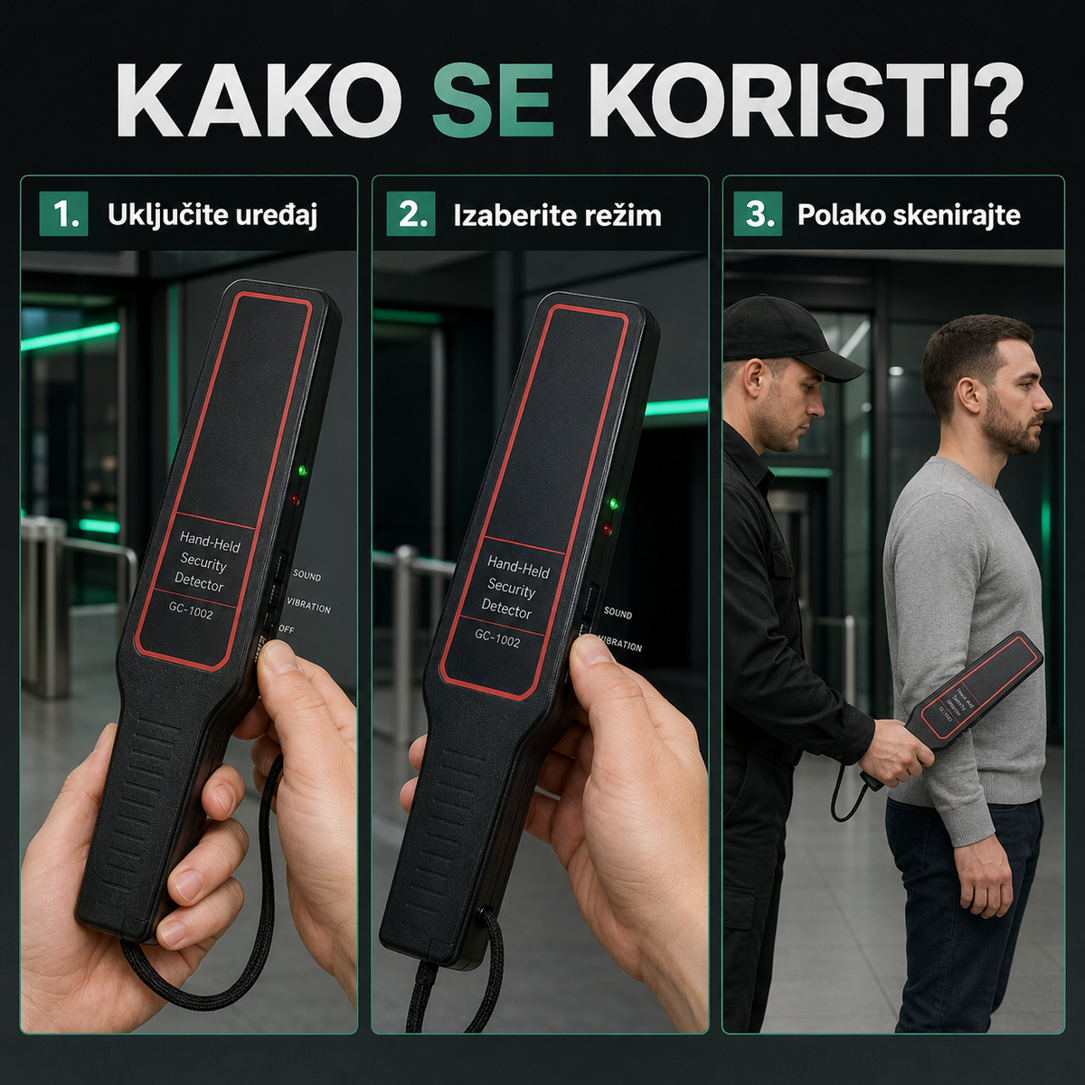 Punjivi Ručni Metal Detektor PRO