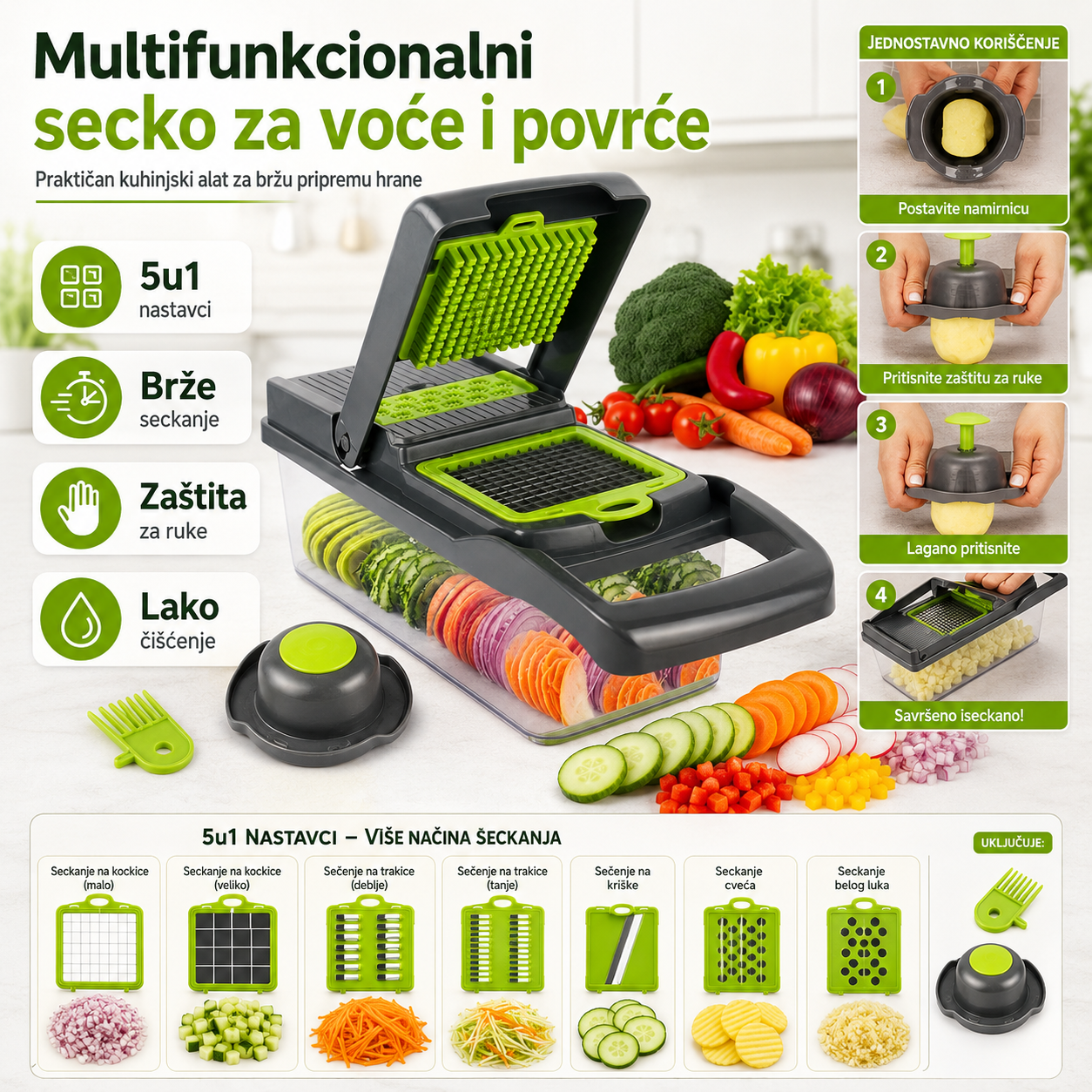 Multifunkcionalni secko voća i povrća