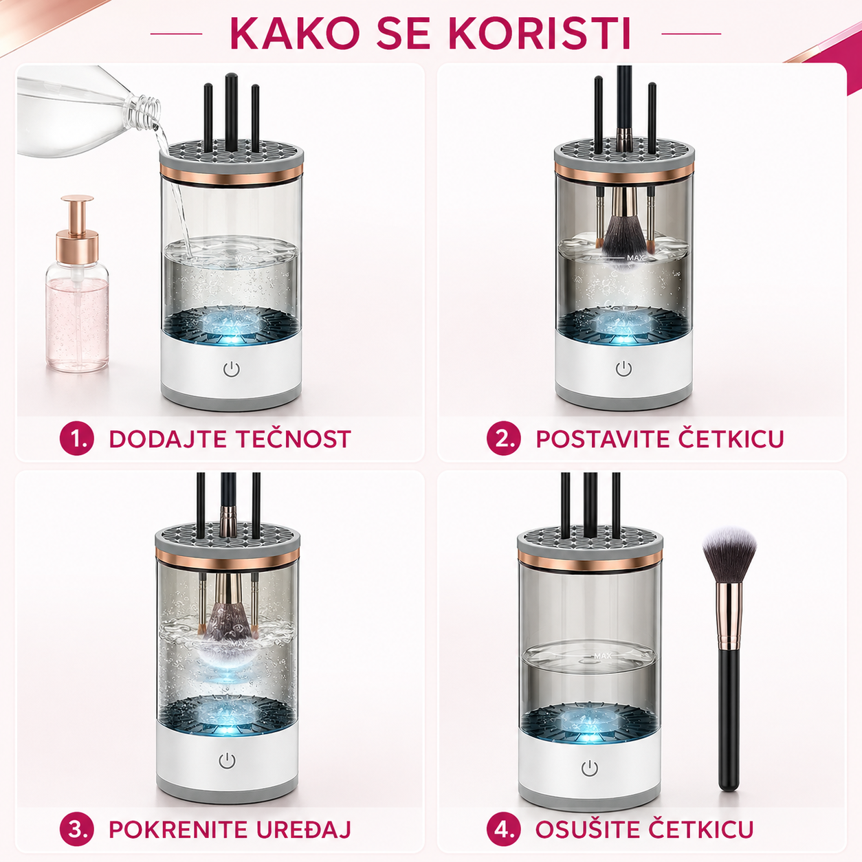 Profesionalni Aparat za Pranje četkica za šminku