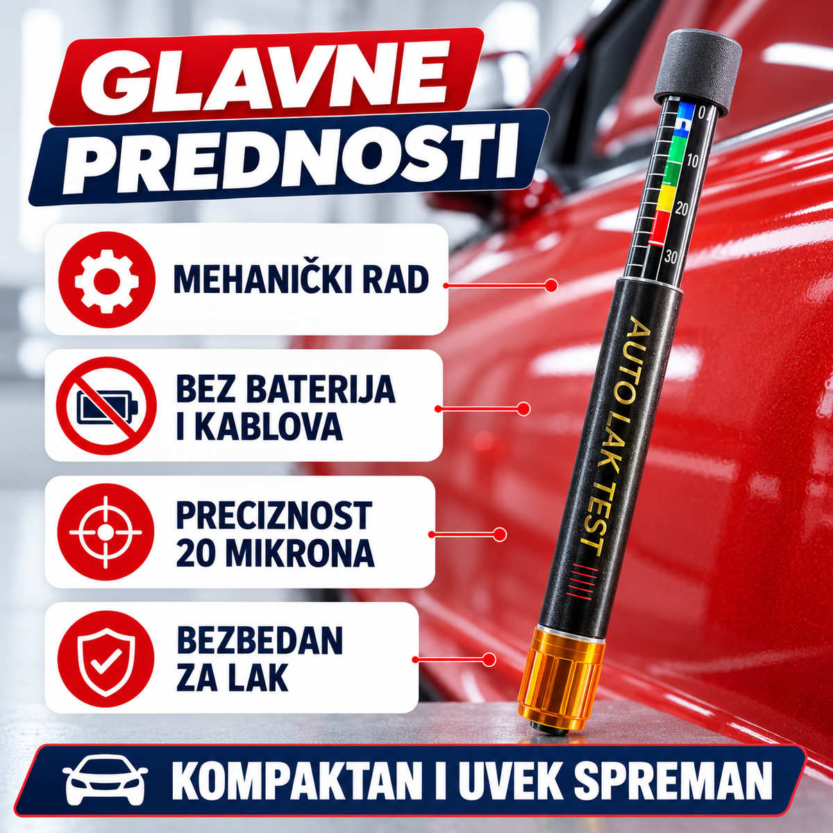 Auto Lak Test Tester Merač Debljine Laka