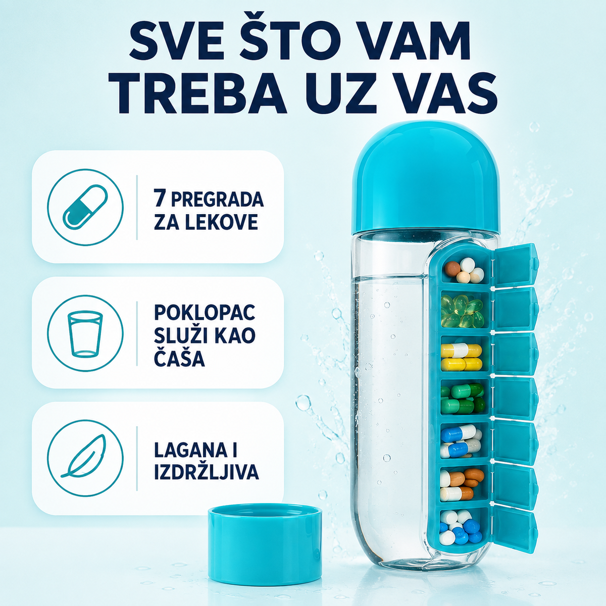 Flaša organizer za Lekove i Vitamine
