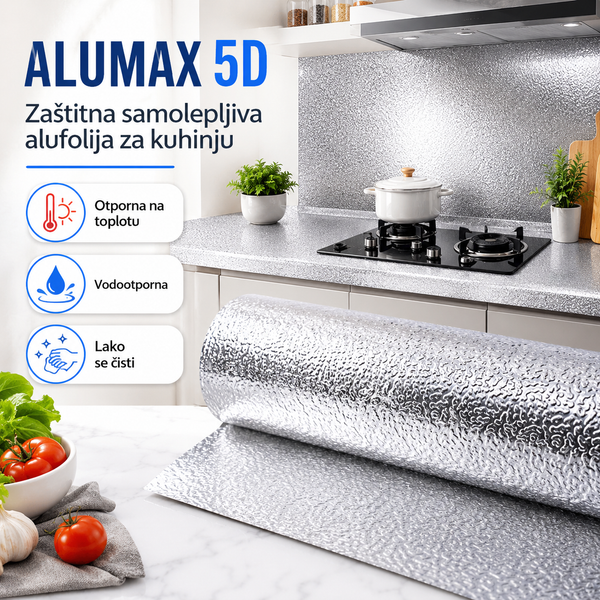 Alumax 5D – Samolepljiva Zaštitna Alufolija za Kuhinju