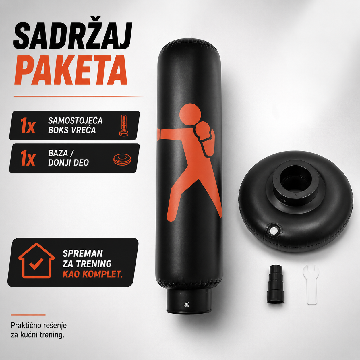 Fitnes Vreća za Boks na Naduvavanje - PunchMaster