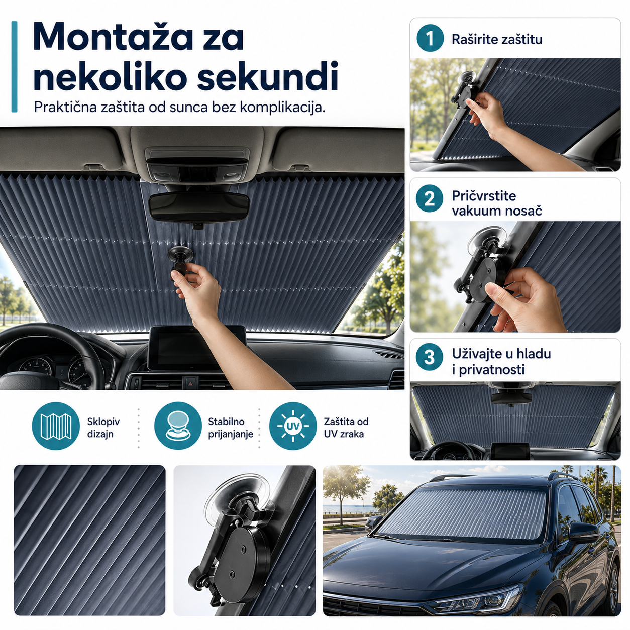 Roletna - Zaštita za Auto od Sunca