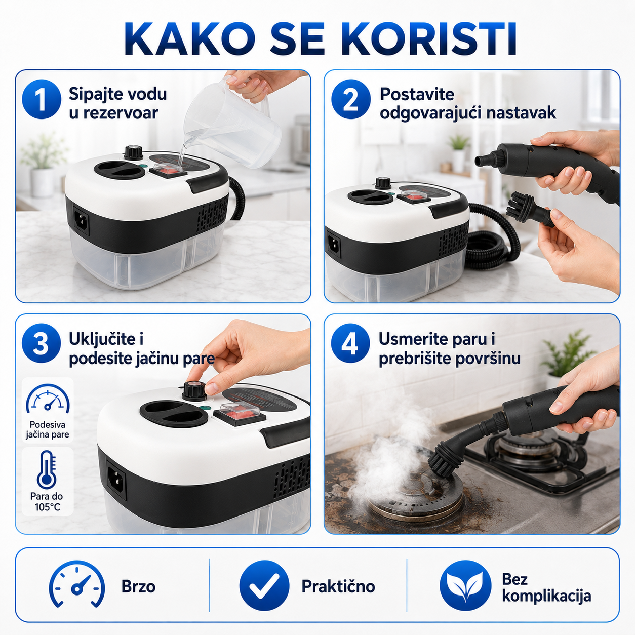 Profesionalni Paročistač sa Rezervoarom - EcoSteam Master 2500W