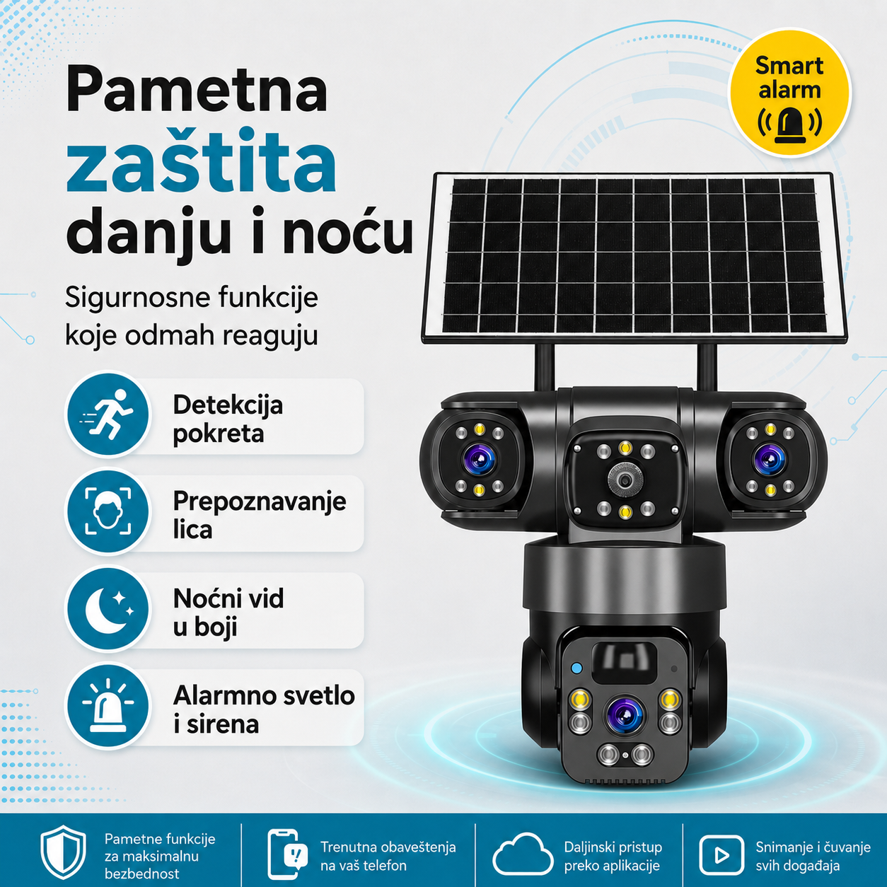 Trostruka 4G Solarna Kamera