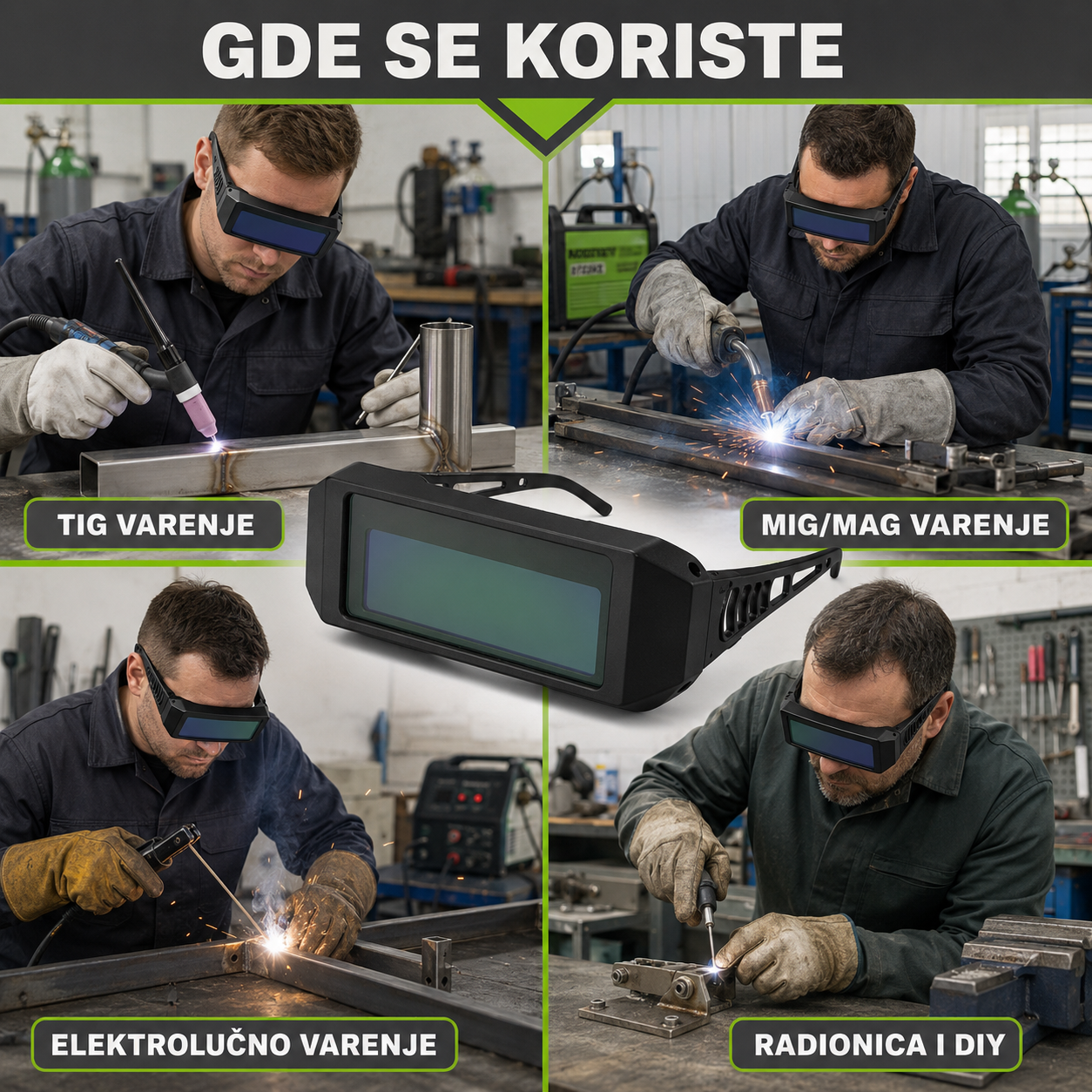 Zaštitne naočare za zavarivanje sa automatskim zatamnjivanjem