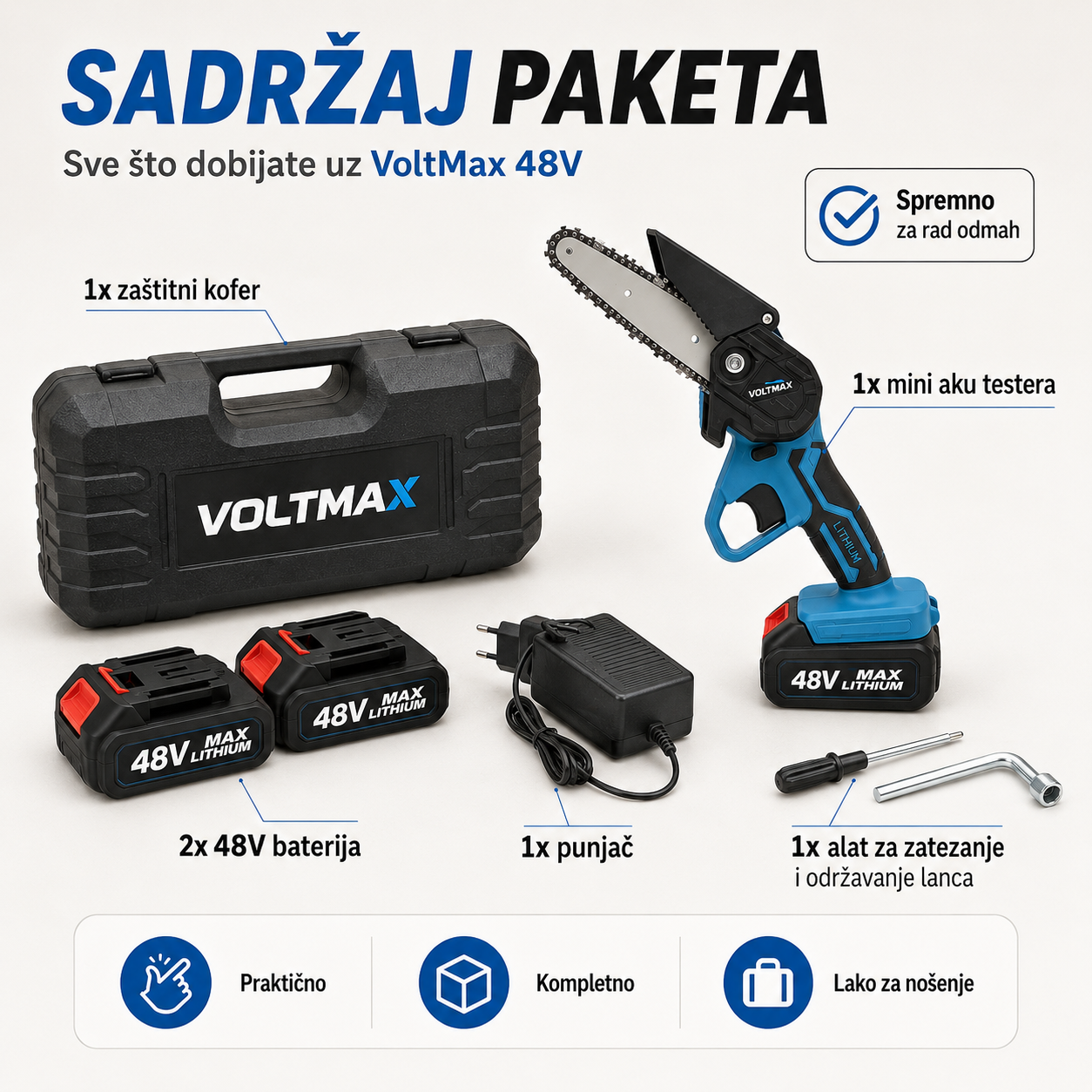 VoltMax 48V Mini Aku Lančanu Testeru