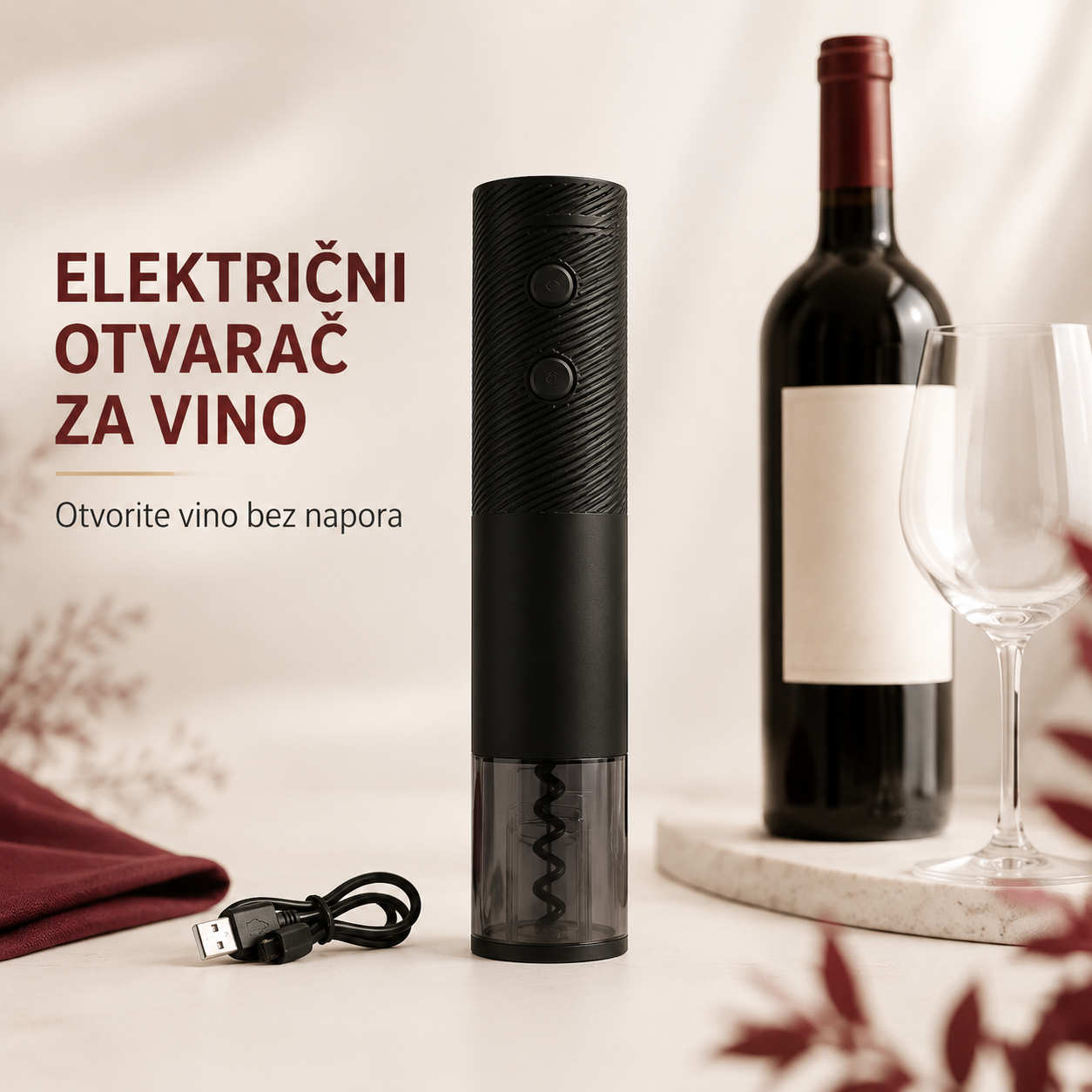 Električni otvarač za flaše vina