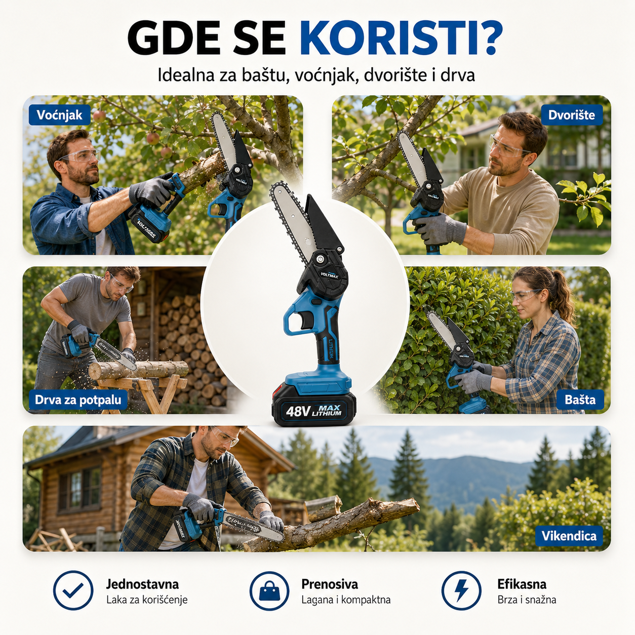 VoltMax 48V Mini Aku Lančanu Testeru