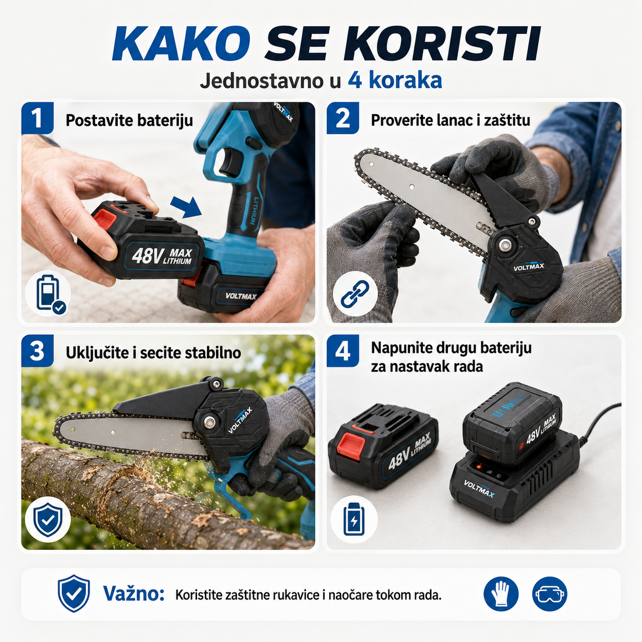 VoltMax 48V Mini Aku Lančanu Testeru