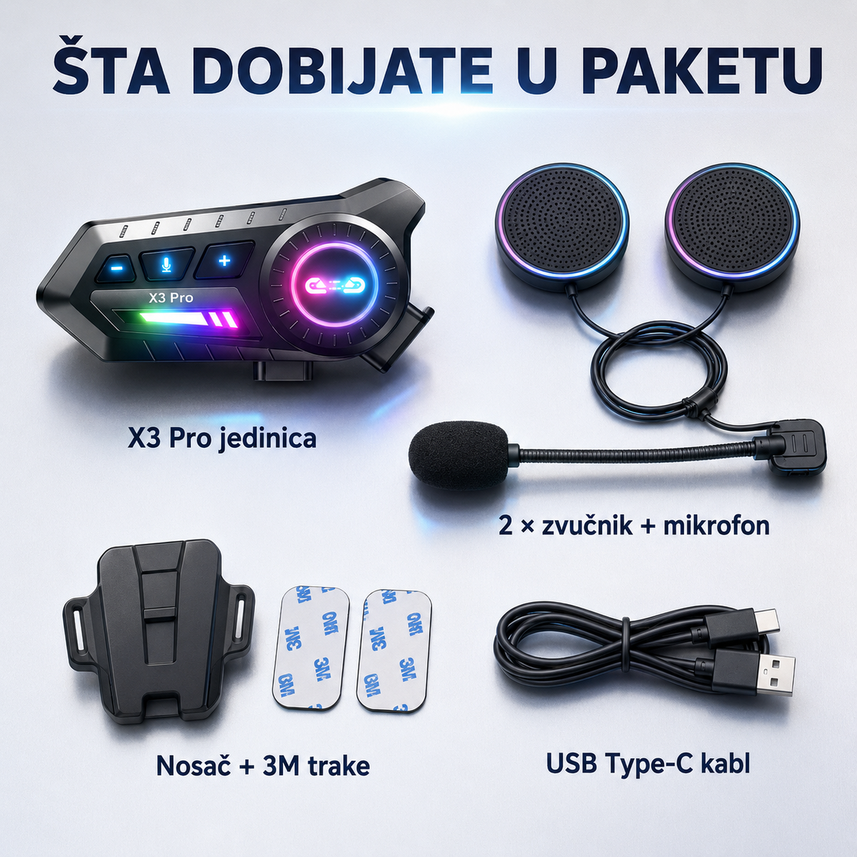 Slusalice za Moto-Kacigu