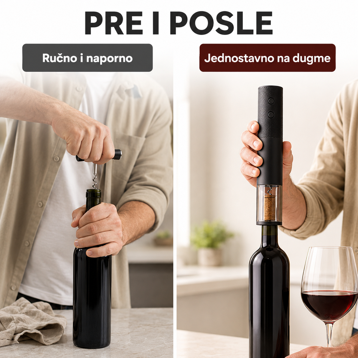 Električni otvarač za flaše vina