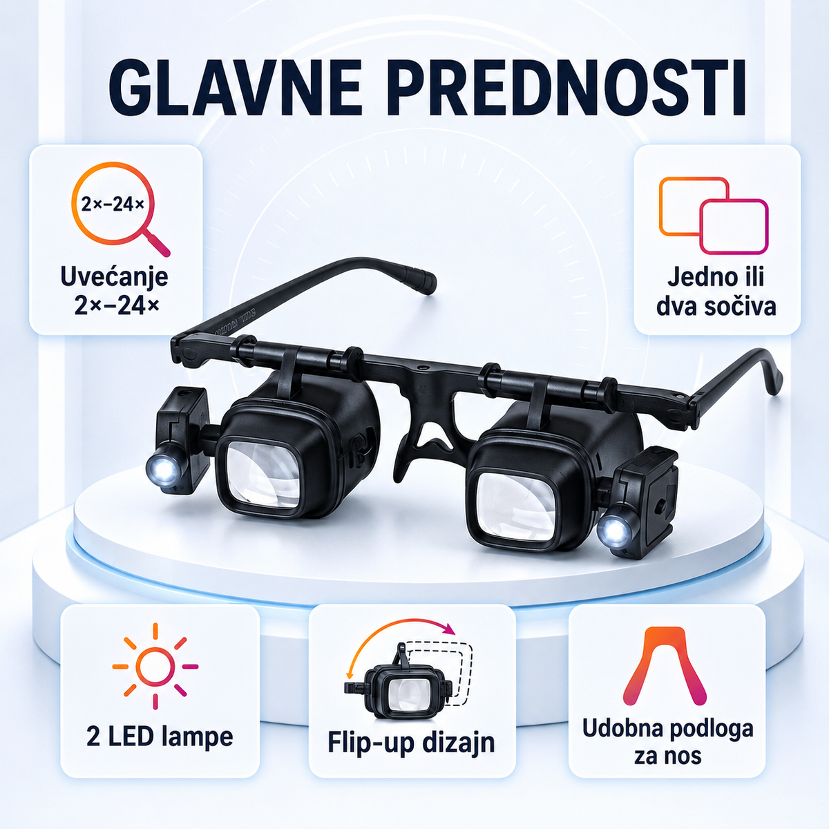 LED Lupne naočare za precizan rad