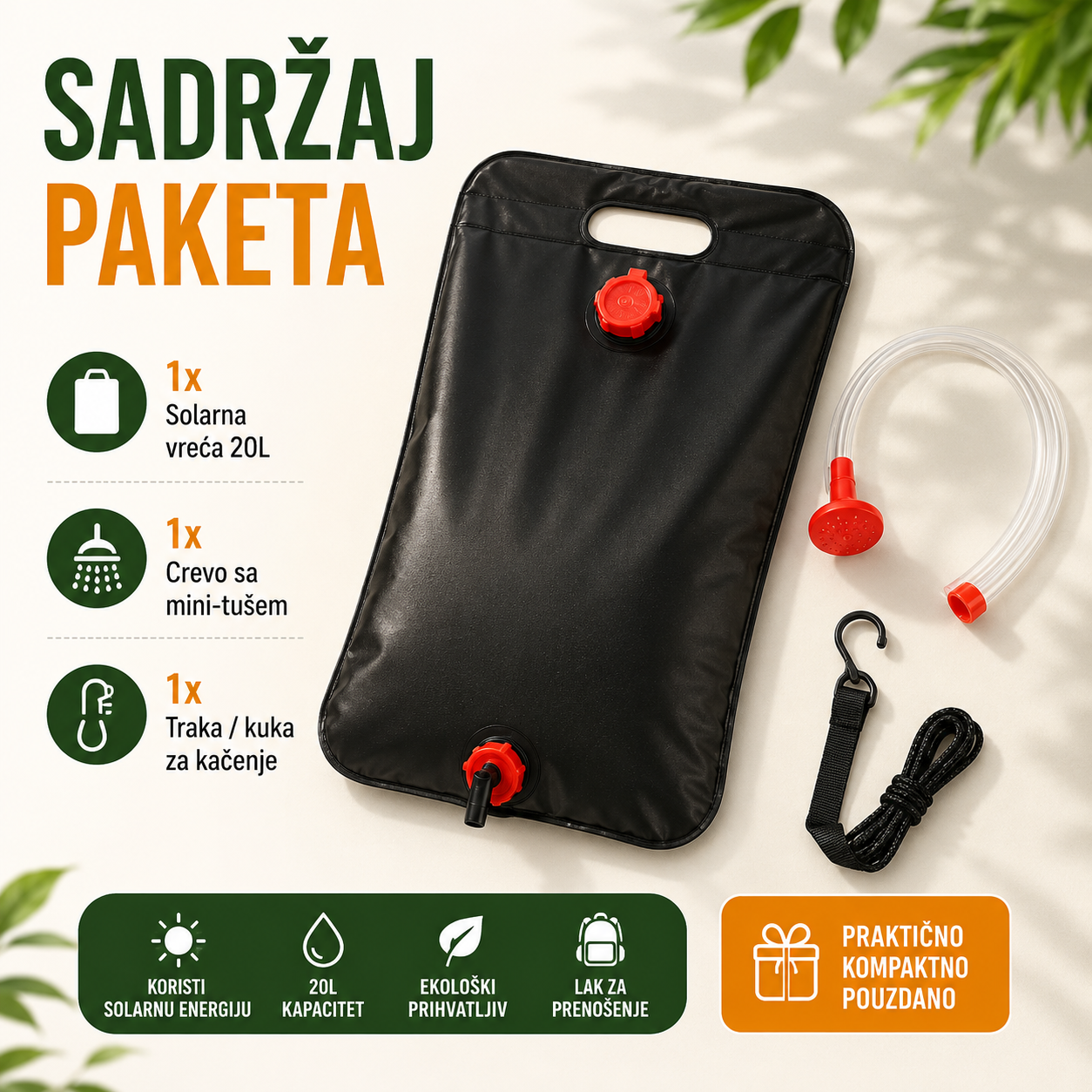 Solarni Kamp Tuš 20L