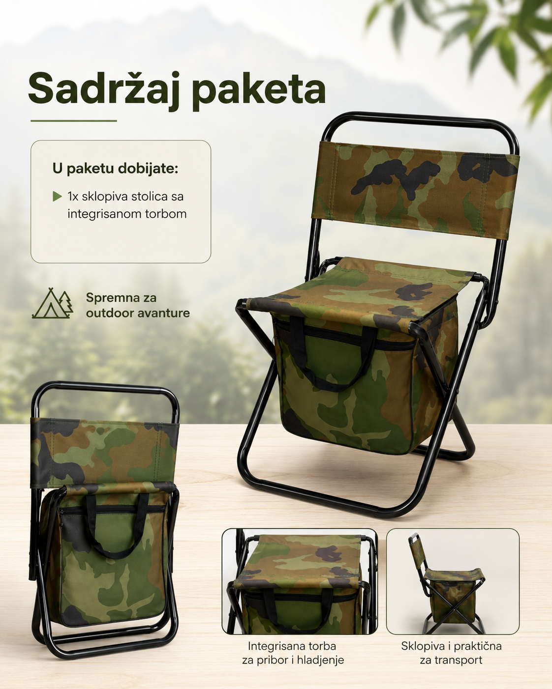 Sklopiva Stolica sa torbom