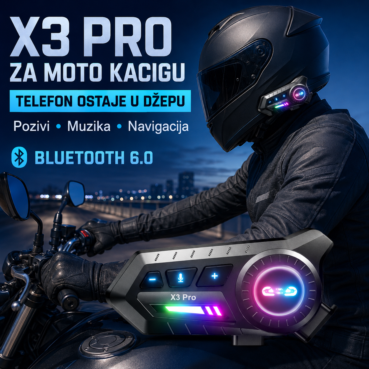 Slusalice za Moto-Kacigu