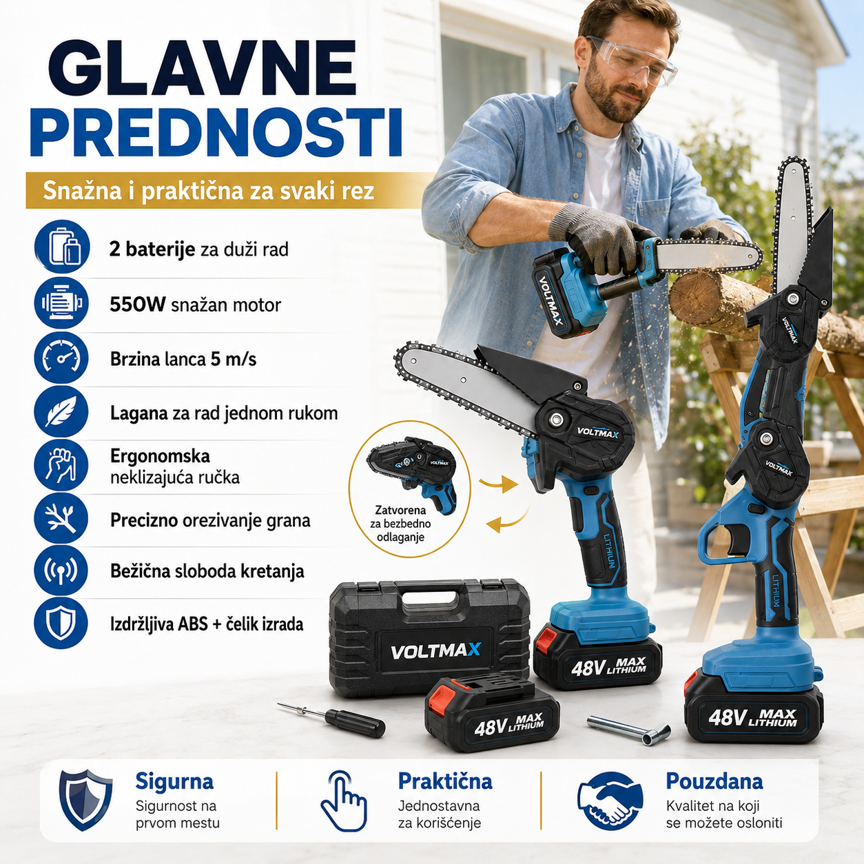 VoltMax 48V Mini Aku Lančanu Testeru