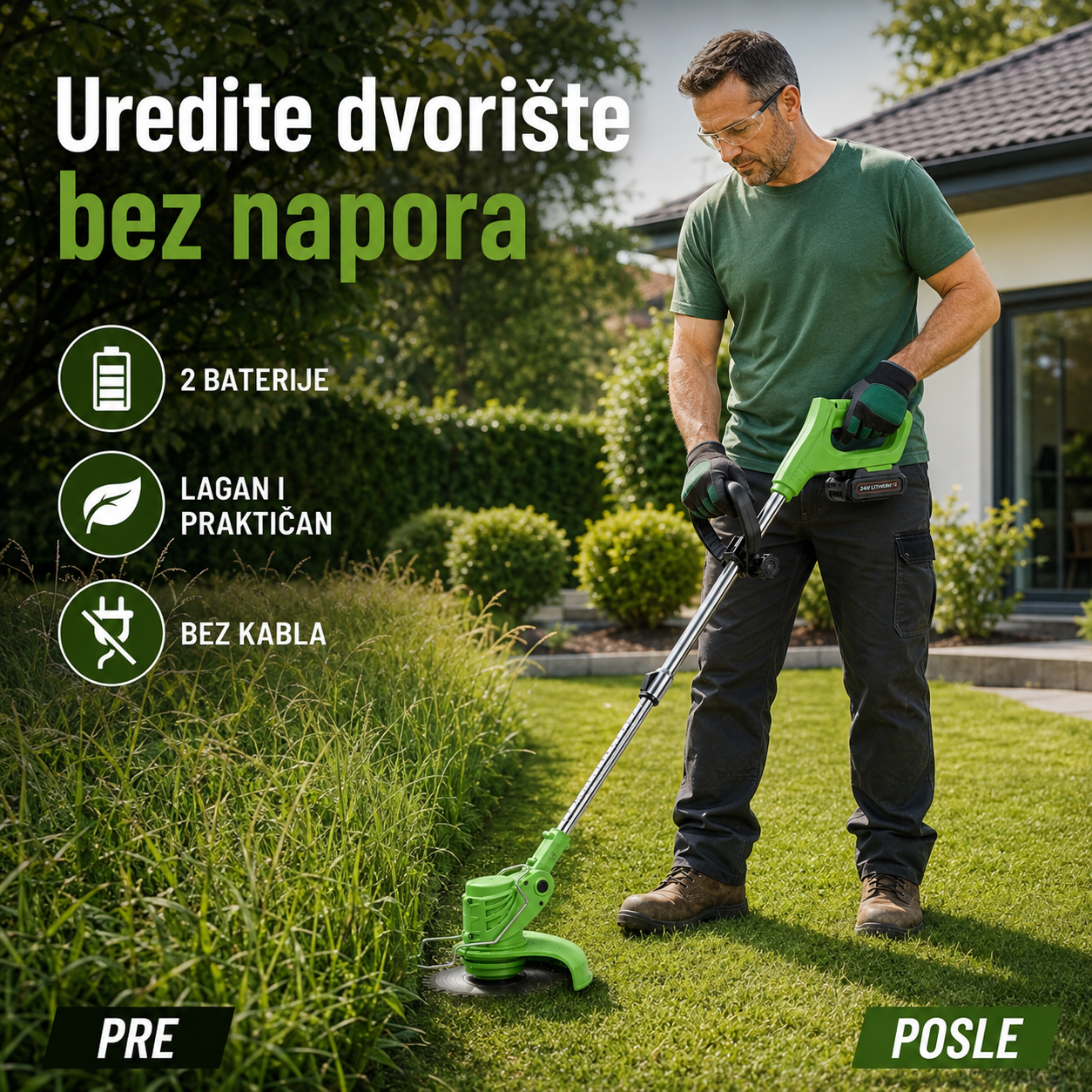 Električni Trimer sDW-1009A + 2 Baterije