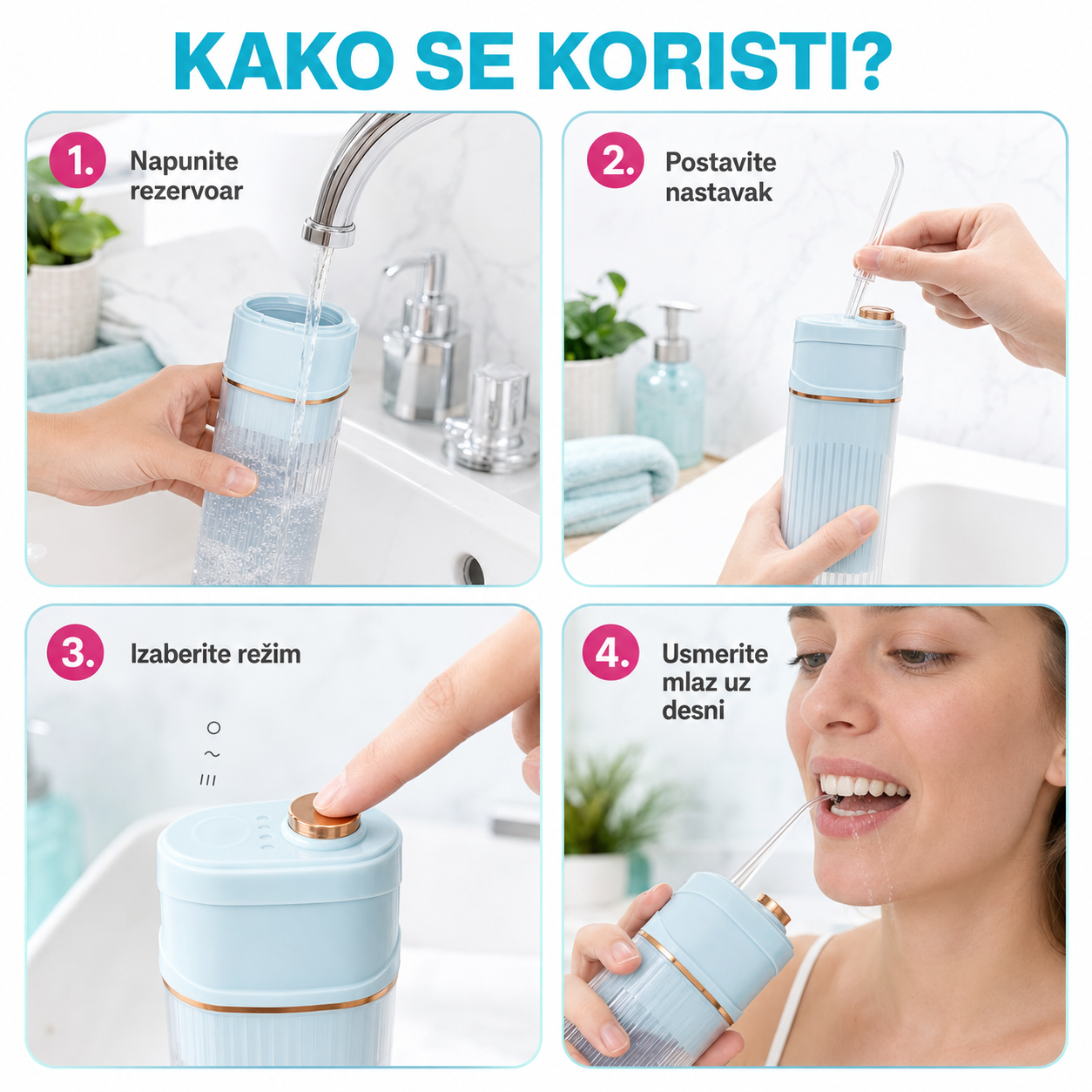Bežični oralni irigator - temeljno čišćenje zuba