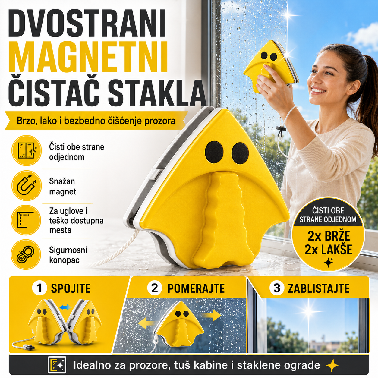 Magnetni Čistač Prozora