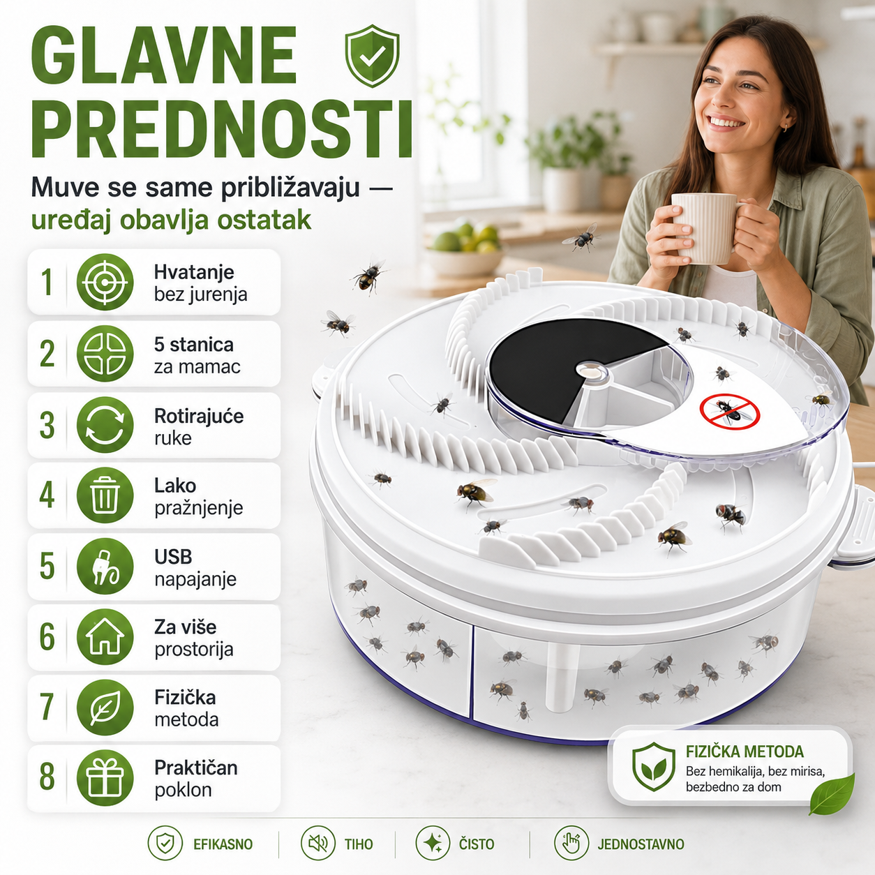Električna Klopka za Muve i Ose