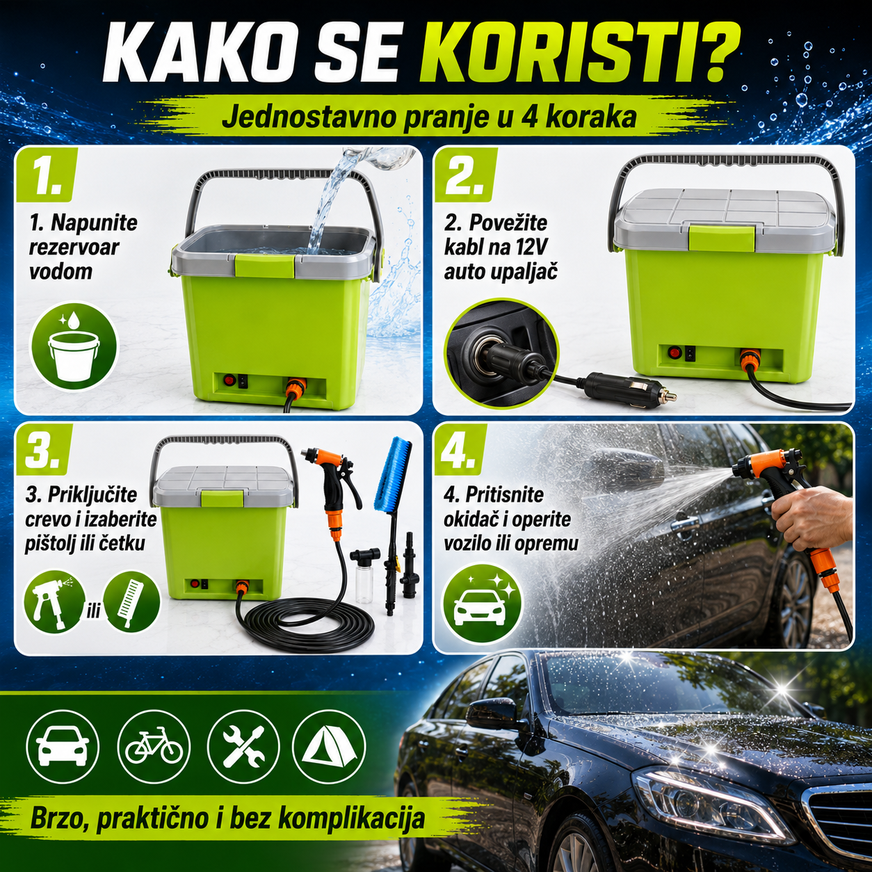 Presnosivi Kompresor za Pranje Automobila