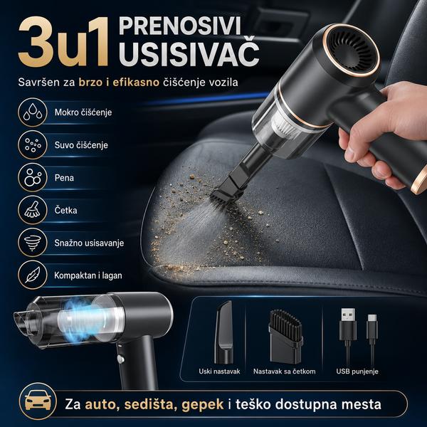 3u1 Prenosivi Usisvač