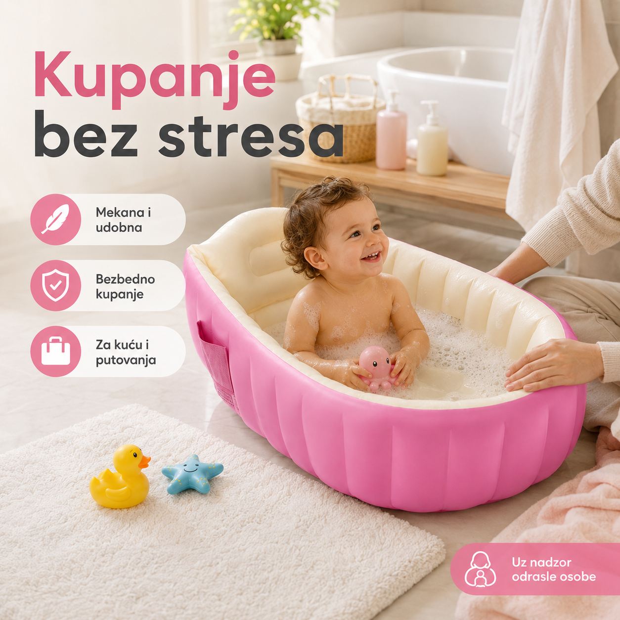 Prenosiva Kada na Naduvavanje za Decu