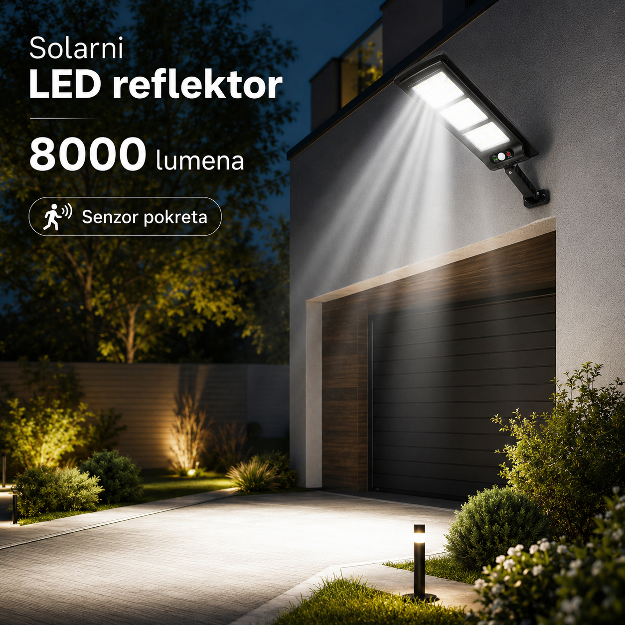 Ulični Solarni Reflektor 8000Lumena