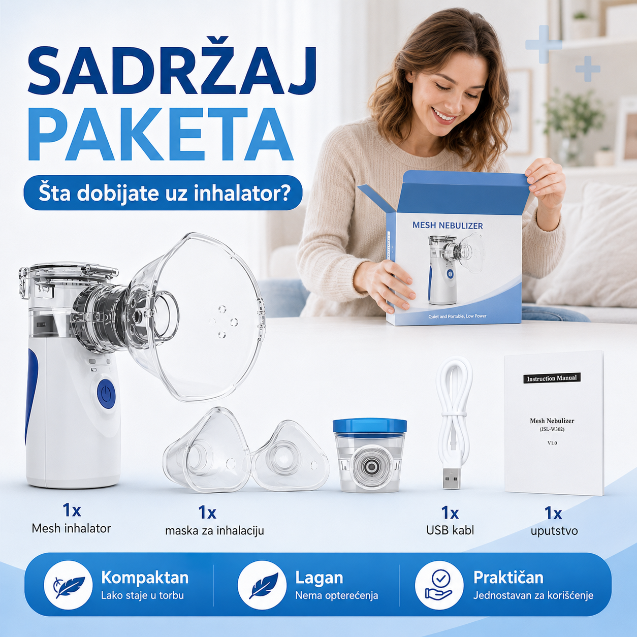 Ultrazvučni Inhalator za Celu Porodicu