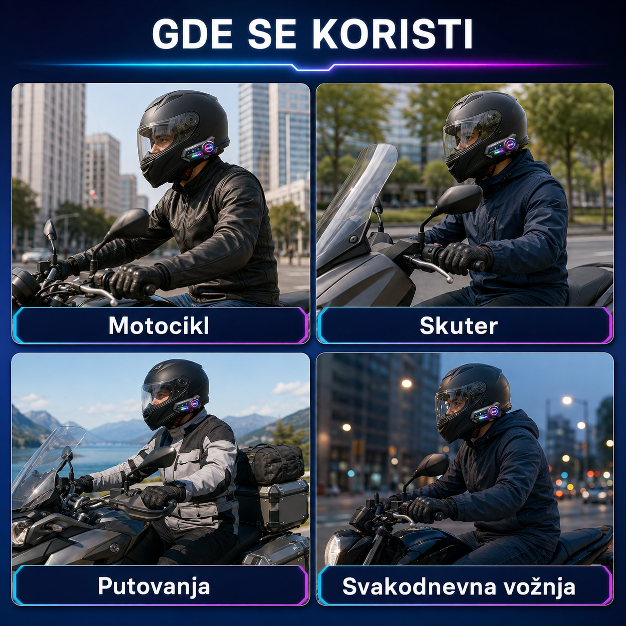Slusalice za Moto-Kacigu