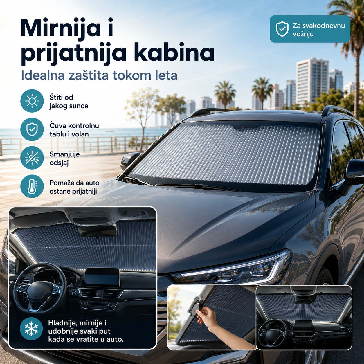 Roletna - Zaštita za Auto od Sunca
