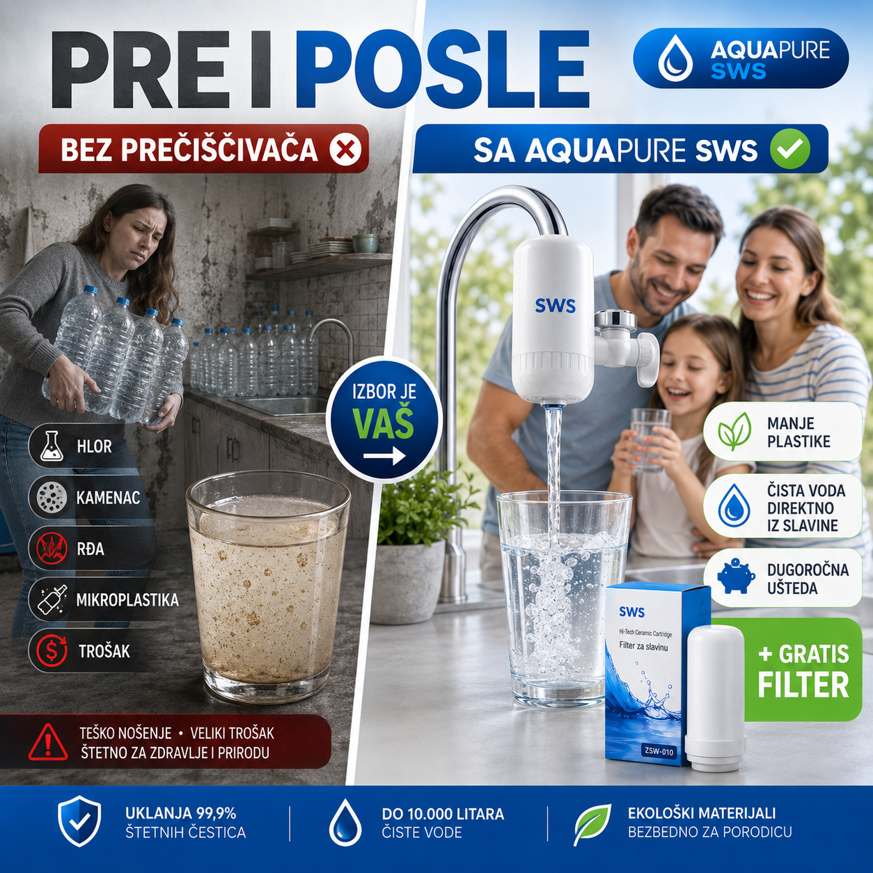 Prečišćivač Vode za Slavinu (+ GRATIS Filter)