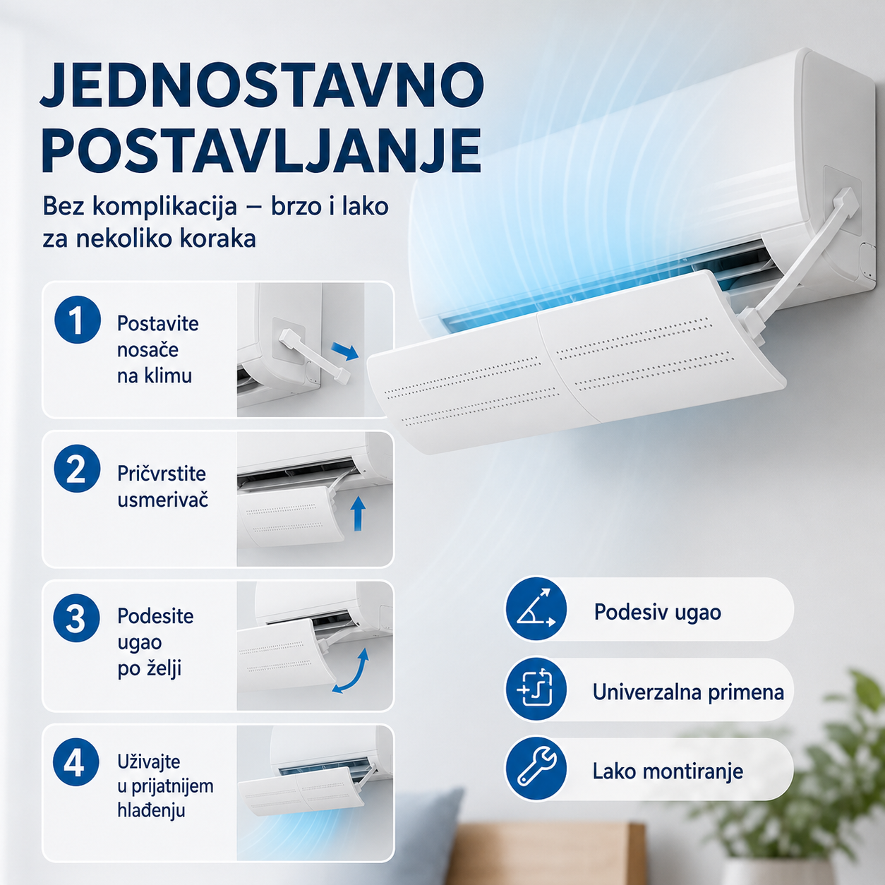 Univerzalni Usmerivač Vazduha za Klimu