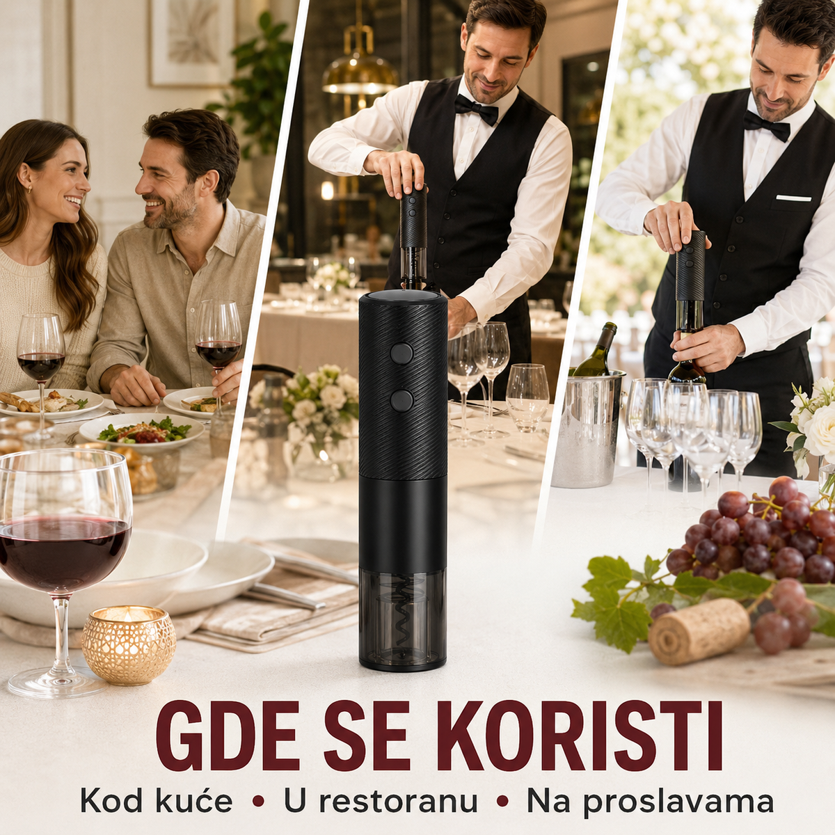 Električni otvarač za flaše vina