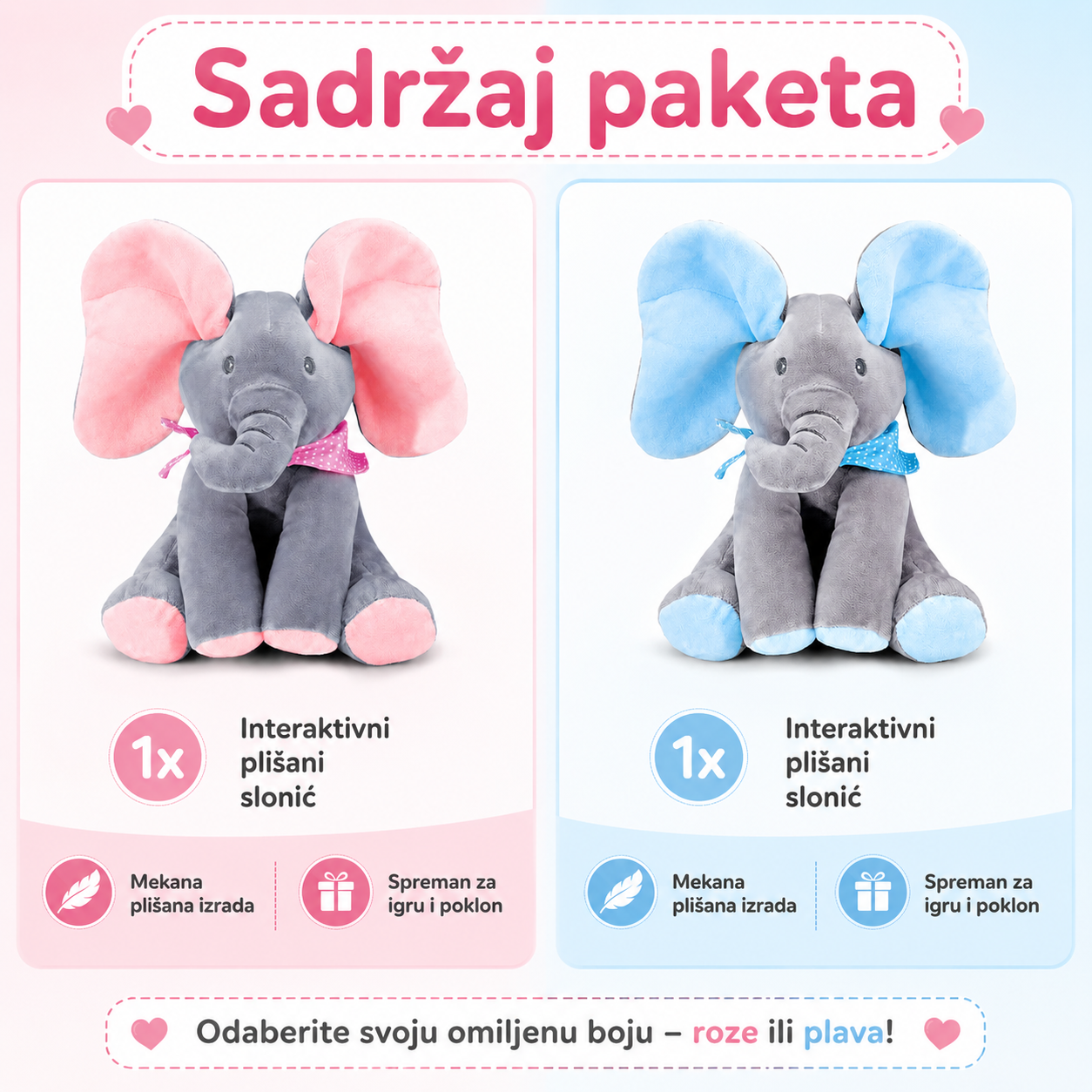 Slončić Koji Peva i Pokriva se Ušima