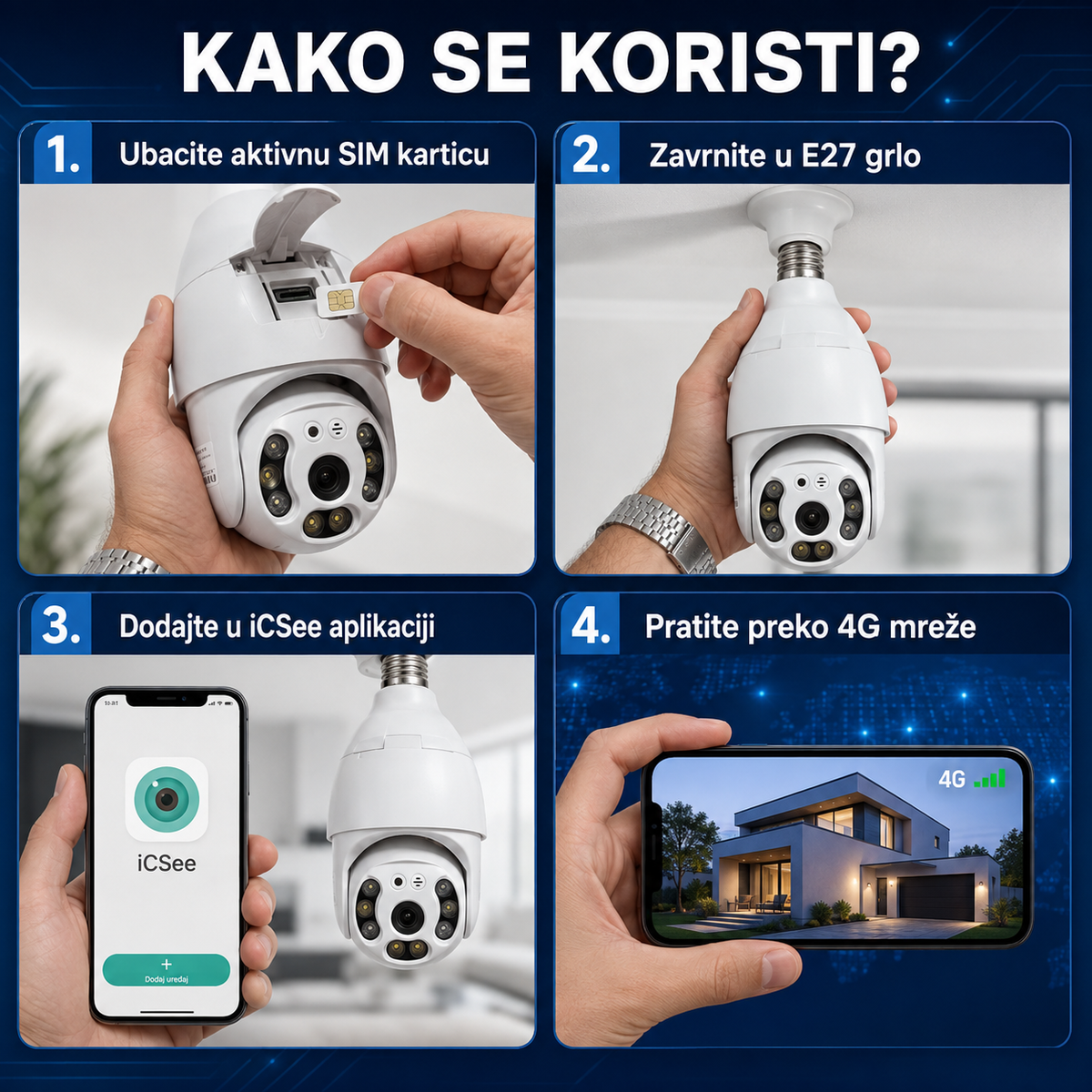Kamera Sijalica A6 Pro 4G – iCSee