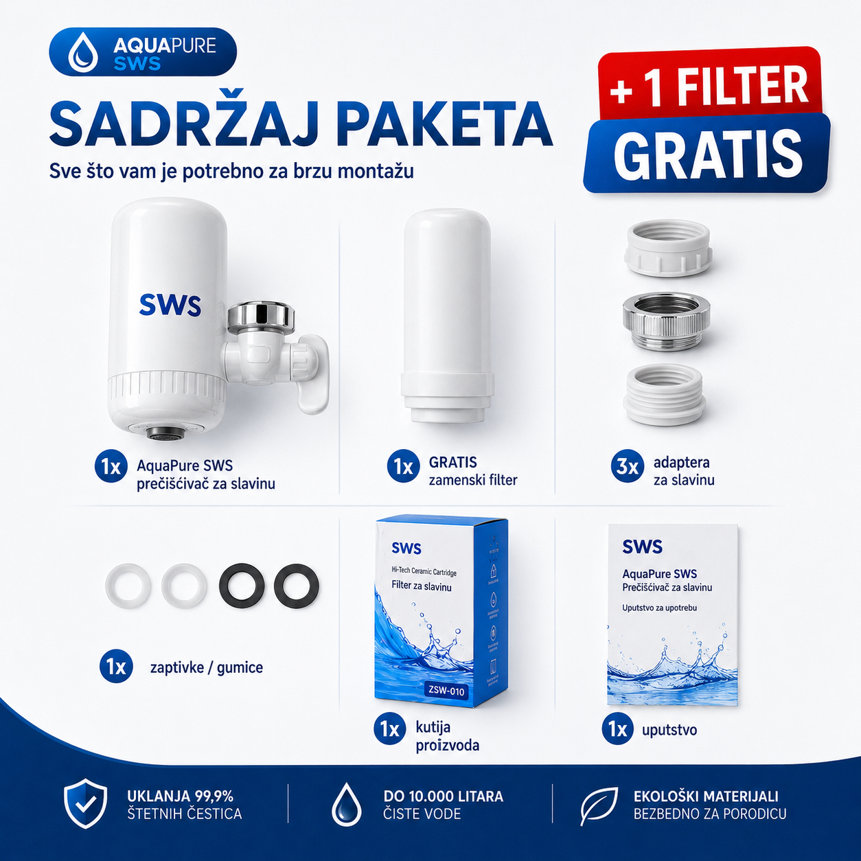 Prečišćivač Vode za Slavinu (+ GRATIS Filter)