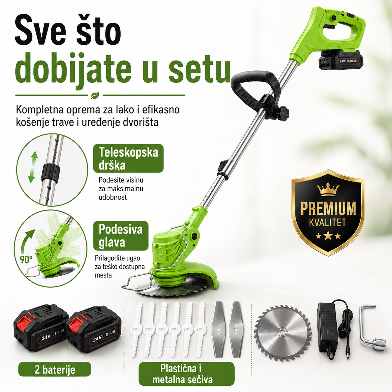 Električni Trimer sDW-1009A + 2 Baterije