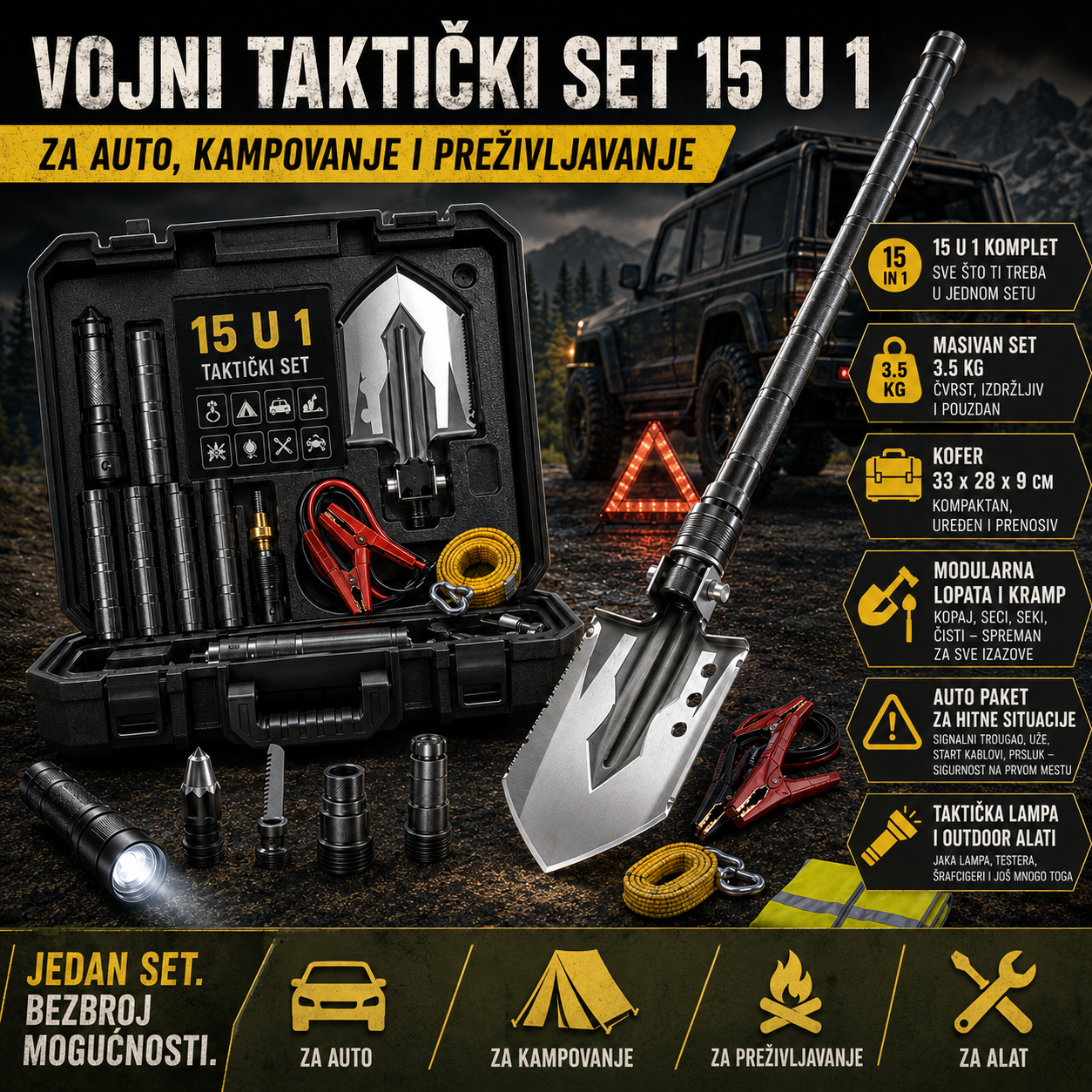 Multifunkcionalni Vojni Set 15 u 1
