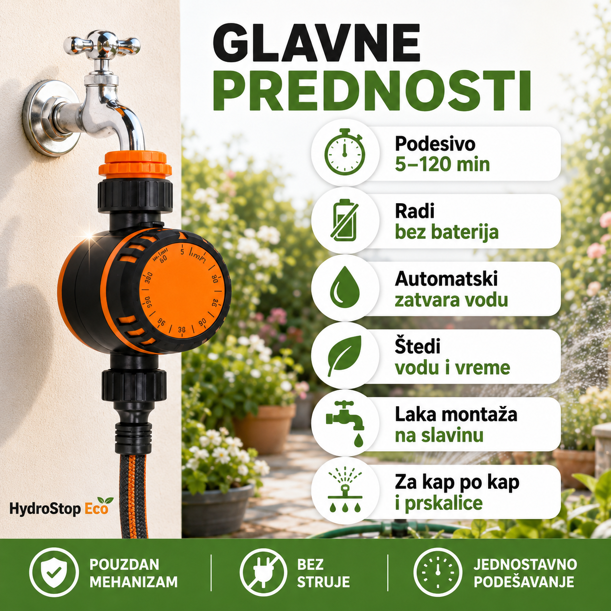 Tajmer za Automatsko Navodnjavanje - Eco HydroStop